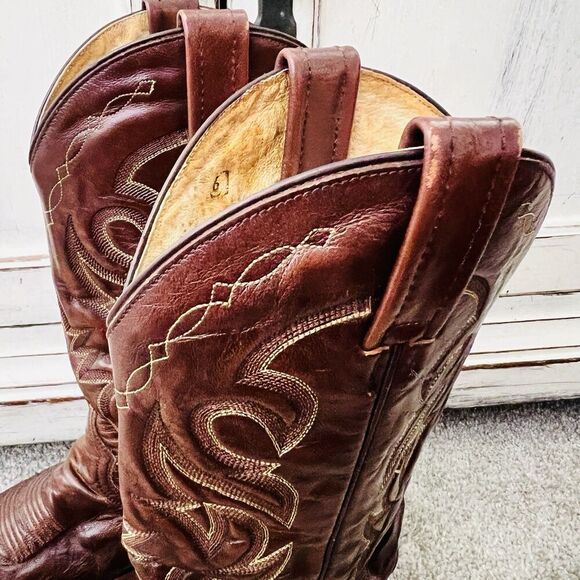 Dan Post Milwaukee Cowboy Mignon Corona Brown Leather Western Boots - Mens 10.5B - Picture 4 of 8